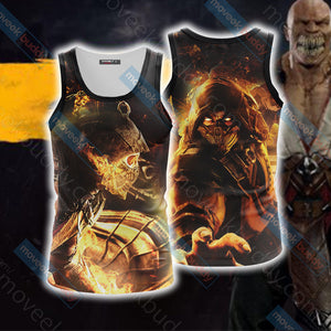 Mortal Kombat Scorpion New Version 3D T-shirt Tank Top S 