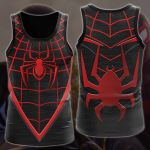 Spider-Man 2 Miles Morales Upgraded Suit Cosplay Video Game All Over Printed T-shirt Tank Top Zip Hoodie Pullover Hoodie Hawaiian Shirt Beach Shorts Joggers Tank Top S 