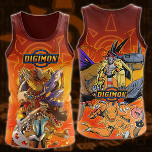 Digimon Video Game 3D All Over Print T-shirt Tank Top Zip Hoodie Pullover Hoodie Hawaiian Shirt Beach Shorts Jogger Tank Top S 