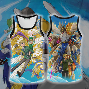 Digimon Takaishi Takeru And Angemon Unisex 3D T-shirt Tank Top S 