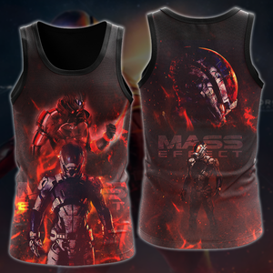Mass Effect Video Game 3D All Over Print T-shirt Tank Top Zip Hoodie Pullover Hoodie Hawaiian Shirt Beach Shorts Jogger Tank Top S 