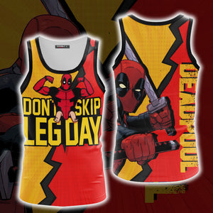 Deadpool - Gym Don't Skip Leg Day Unisex 3D T-shirt Tank Top S 