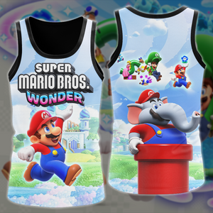 Super Mario Bros. Wonder Video Game All Over Printed T-shirt Tank Top Zip Hoodie Pullover Hoodie Hawaiian Shirt Beach Shorts Joggers Tank Top S 