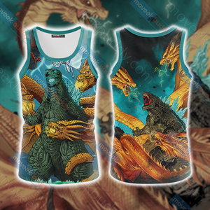 Godzilla King Of The Monsters New Look Unisex 3D T-shirt Tank Top S 