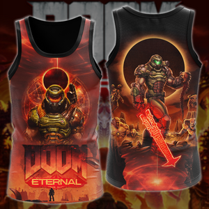 Doom Eternal Video Game All-Over T-shirt Hoodie Tank Top Hawaiian Shirt Beach Shorts Joggers Tank Top S 