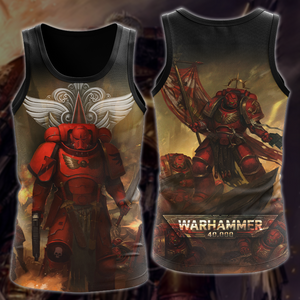 Warhammer 40K Blood Angels Video Game All-Over T-shirt Hoodie Tank Top Hawaiian Shirt Beach Shorts Joggers Tank Top S 
