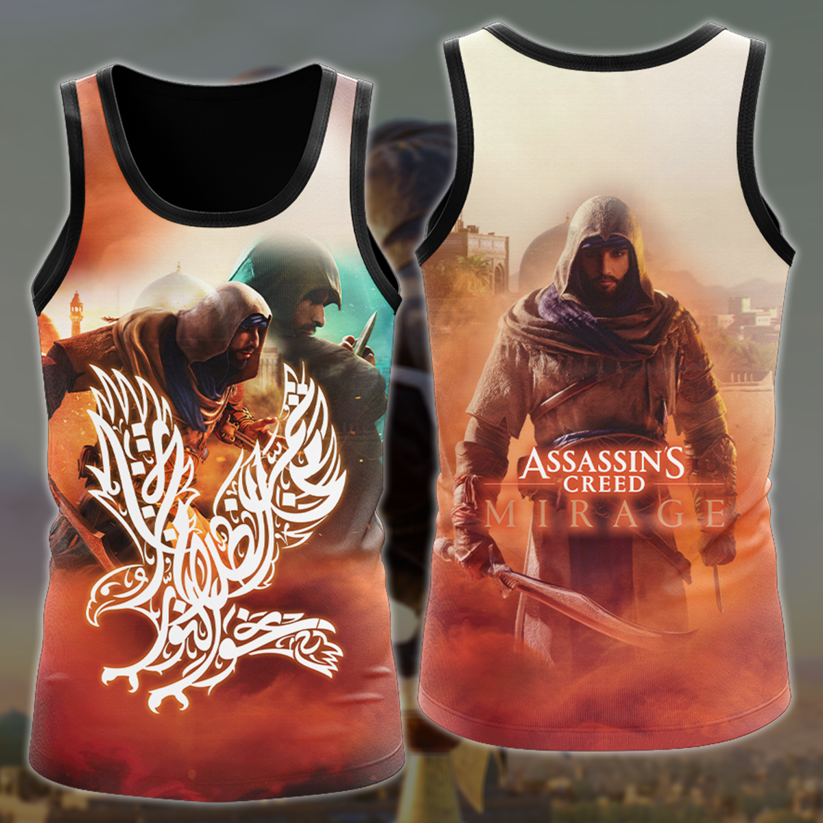 Assassin s Creed Mirage Video Game All Over Printed T shirt Tank Top Z MoveekBuddyShop