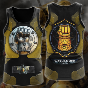 Warhammer 40K Imperial Fists Video Game All-Over T-shirt Hoodie Tank Top Hawaiian Shirt Beach Shorts Joggers Tank Top S 