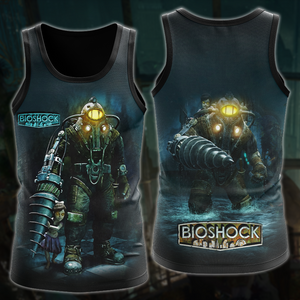BioShock Video Game All Over Printed T-shirt Tank Top Zip Hoodie Pullover Hoodie Hawaiian Shirt Beach Shorts Joggers Tank Top S 