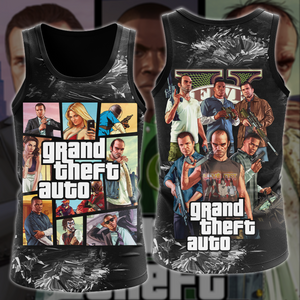 Grand Theft Auto 5 Video Game 3D All Over Printed T-shirt Tank Top Zip Hoodie Pullover Hoodie Hawaiian Shirt Beach Shorts Joggers Tank Top S 