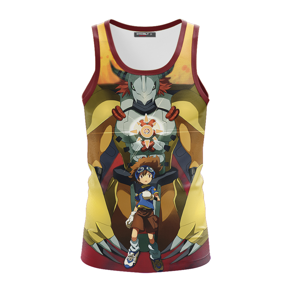 Digimon Greymon And Yagami Taichi New Unisex 3D T-shirt   
