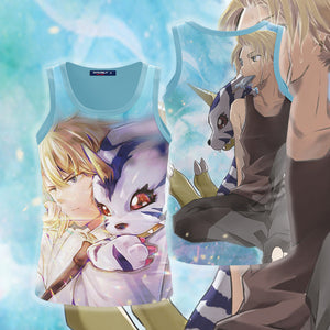 Digimon Matt And Gabumon 3D T-shirt Tank Top S 