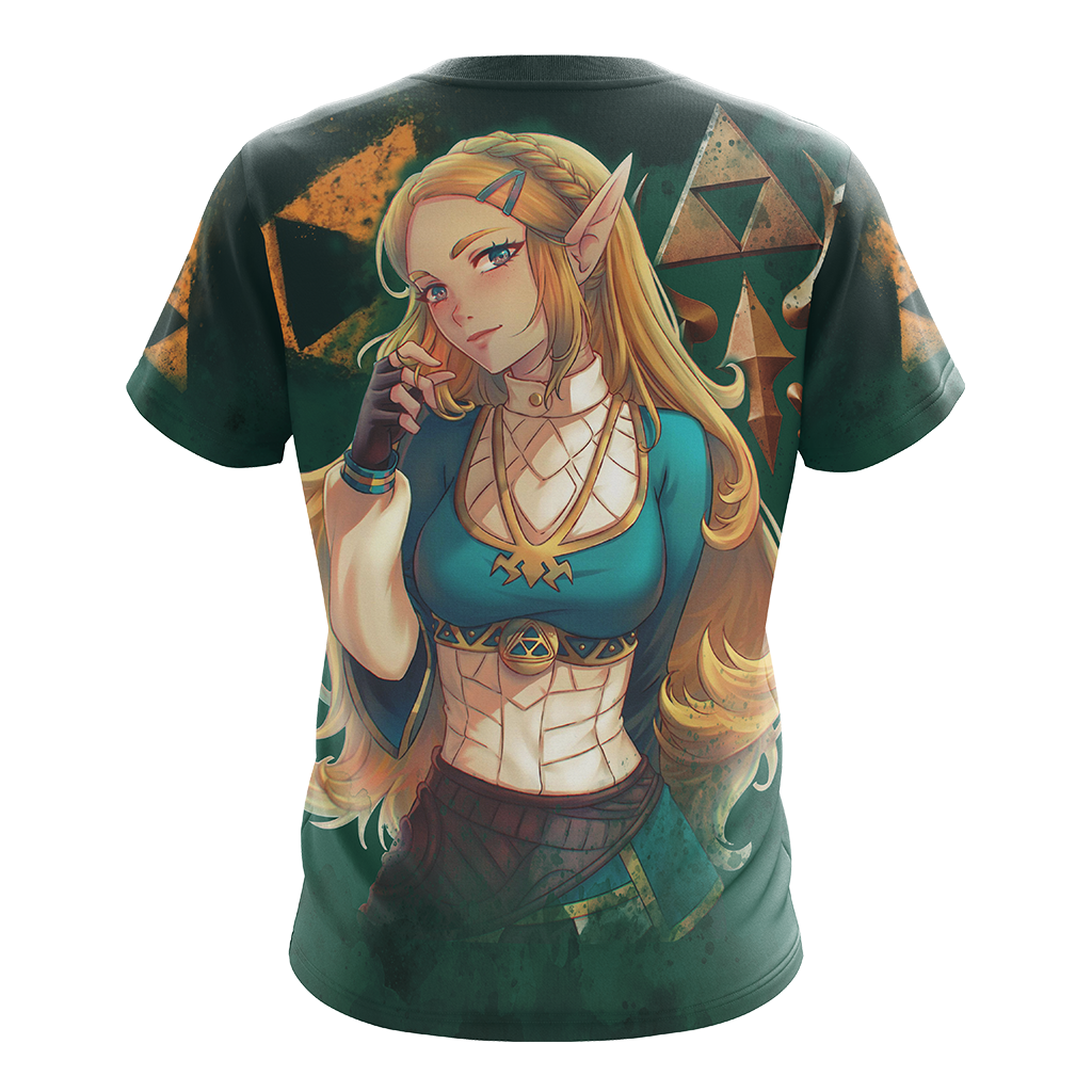 Princess Zelda The Legend of Zelda All Over Print T-shirt Zip Hoodie Pullover Hoodie   