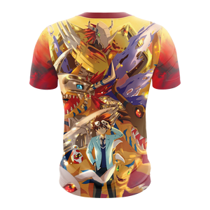 Digimon Greymon And Yagami Taichi New Unisex 3D T-shirt   