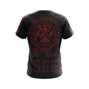 Lucifer (tv series) 666 tattoo Unisex 3D T-shirt   