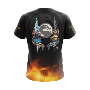 Mortal Kombat Scorpio And Sub Zero Finish Him Unisex 3D T-shirt   