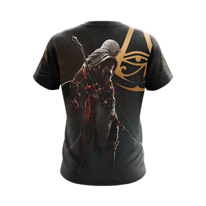Assassin’s Creed Origins Logo with Bayek Unisex 3D T-shirt   