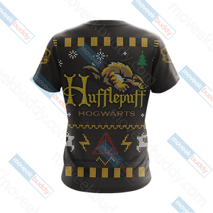 Harry Potter Loyal Like A Hufflepuff Winter Style Unisex 3D T-shirt   