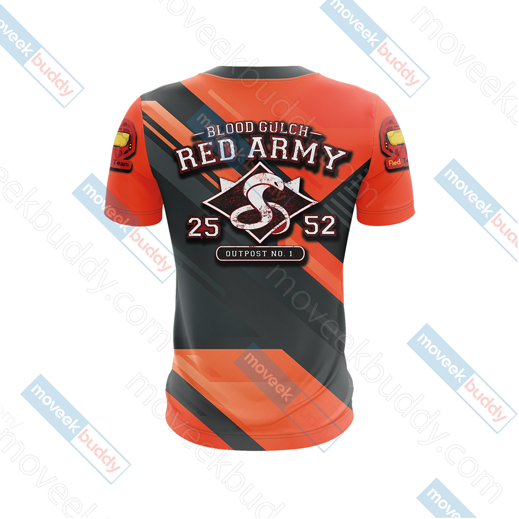 Halo - Red Team New Unisex 3D T-shirt   