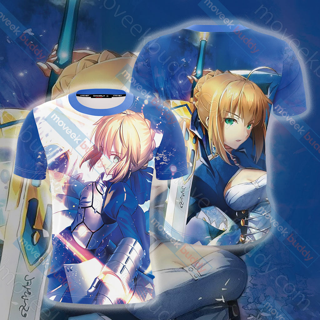 Fate/ Stay Night - Saber Unisex 3D T-shirt   