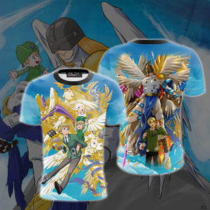 Digimon Takaishi Takeru And Angemon Unisex 3D T-shirt   