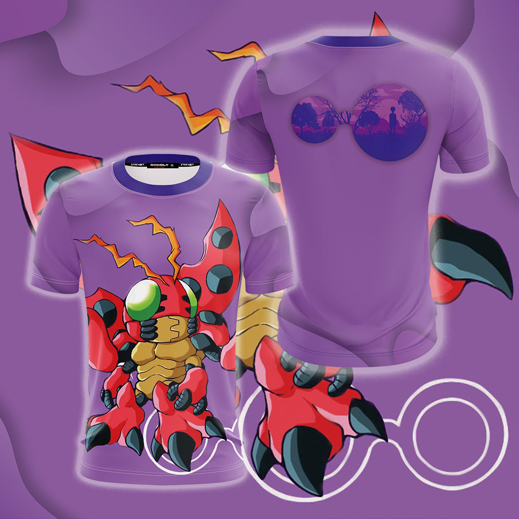 Digimon Tentomon Unisex 3D T-shirt S  