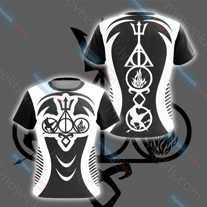 Harry Potter Divergent Percy Jackson The Hunger Games The Mortal Instruments Unisex 3D T-shirt   