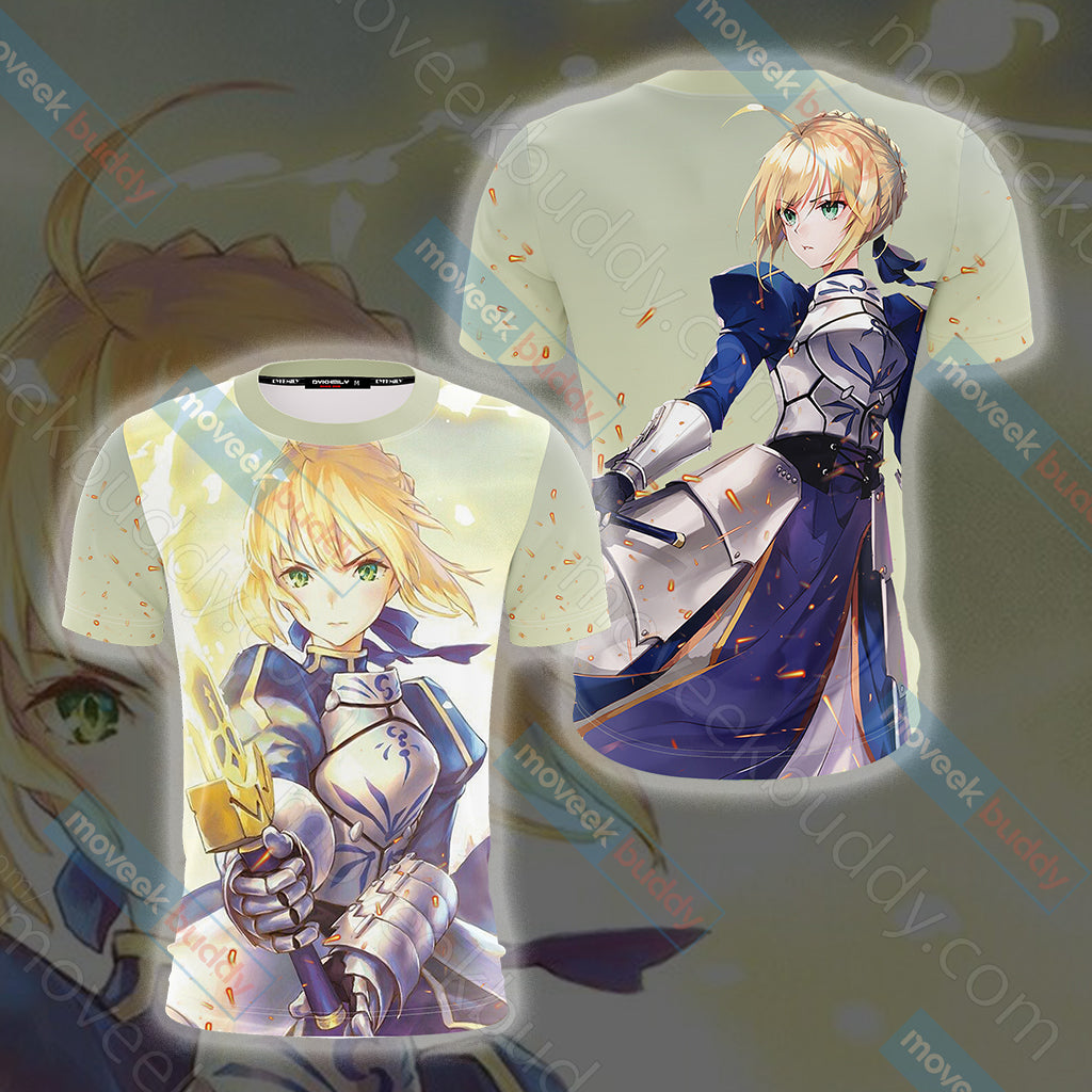 Fate/Stay Night Saber (Artoria Pendragon) Unisex 3D T-shirt   