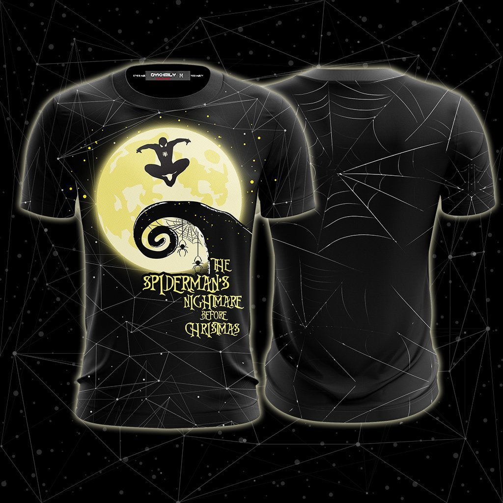 The Spiderman's Nightmare Before Christmas Unisex 3D T-shirt   