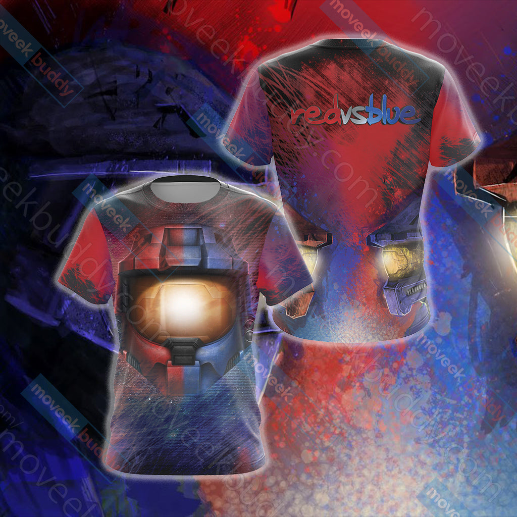 Red vs. Blue New Unisex 3D T-shirt   