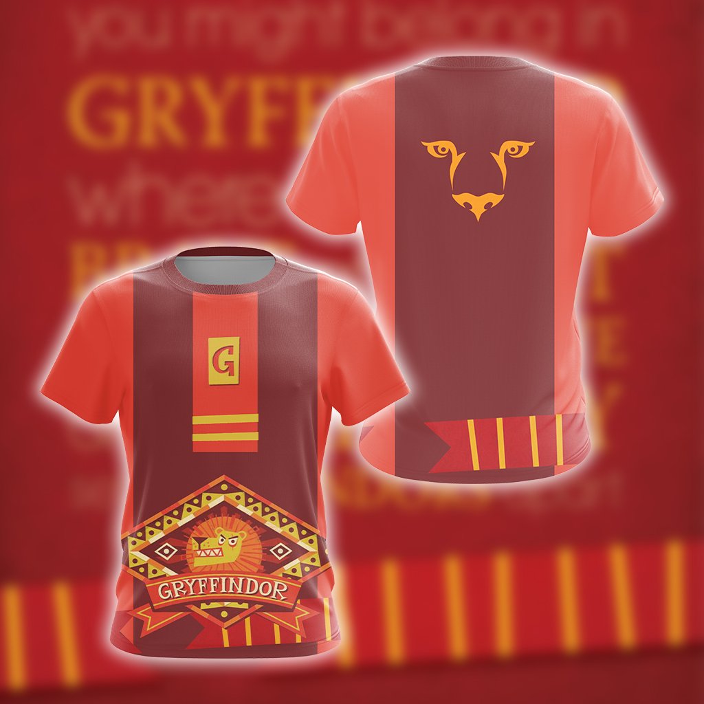 Harry Potter - Brave Like A Gryffindor New Unisex 3D T-shirt   