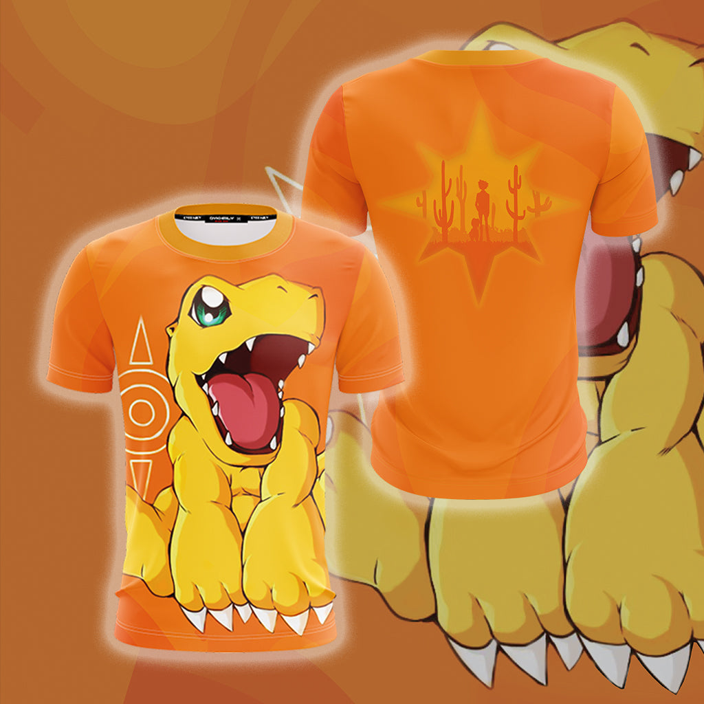 Digimon Agumon Unisex 3D T-shirt S  