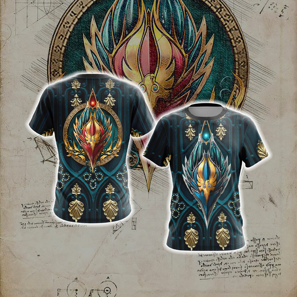 World Of Warcraft - Blood Elf Alliance Races Crest Unisex 3D T-shirt US/EU S (ASIAN L)  