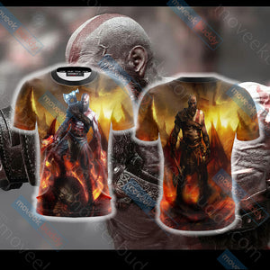 God Of War - Kratos Unisex 3D T-shirt   