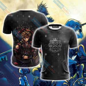Kingdom Hearts - Sora 3D T-shirt Tank Top Beach Shorts T-shirt S 