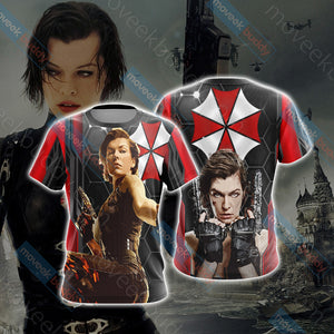 Resident Evil - Alice Unisex 3D T-shirt   