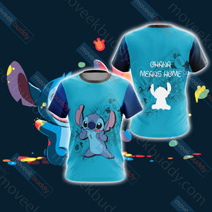 Ohana Means Family Stitch Unisex 3D T-shirt   