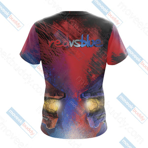 Red vs. Blue New Unisex 3D T-shirt   