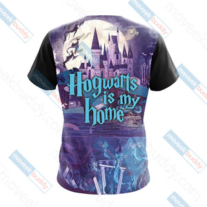 Hogwarts Is My Home A Up Og Magic Unisex 3D T-shirt   