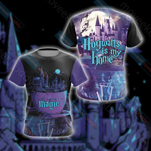 Hogwarts Is My Home A Up Og Magic Unisex 3D T-shirt   