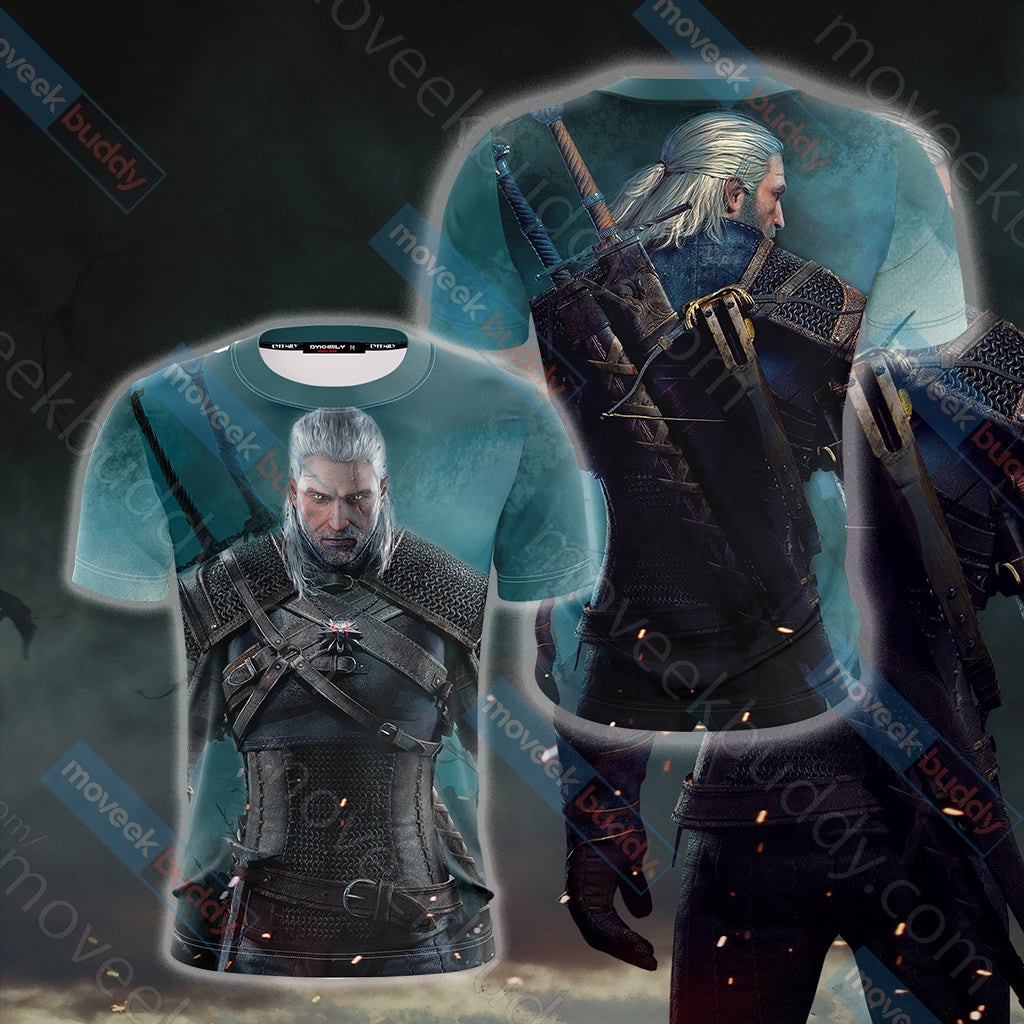 The Witcher: Wild Hunt Geralt of Rivia Unisex 3D T-shirt   