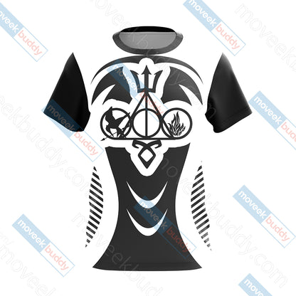 Harry Potter Divergent Percy Jackson The Hunger Games The Mortal Instruments Unisex 3D T-shirt   