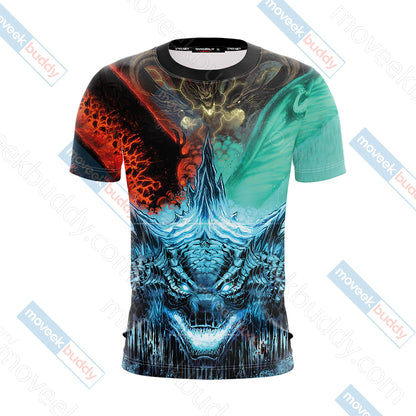 Godzilla King Of The Monsters New Unisex 3D T-shirt   