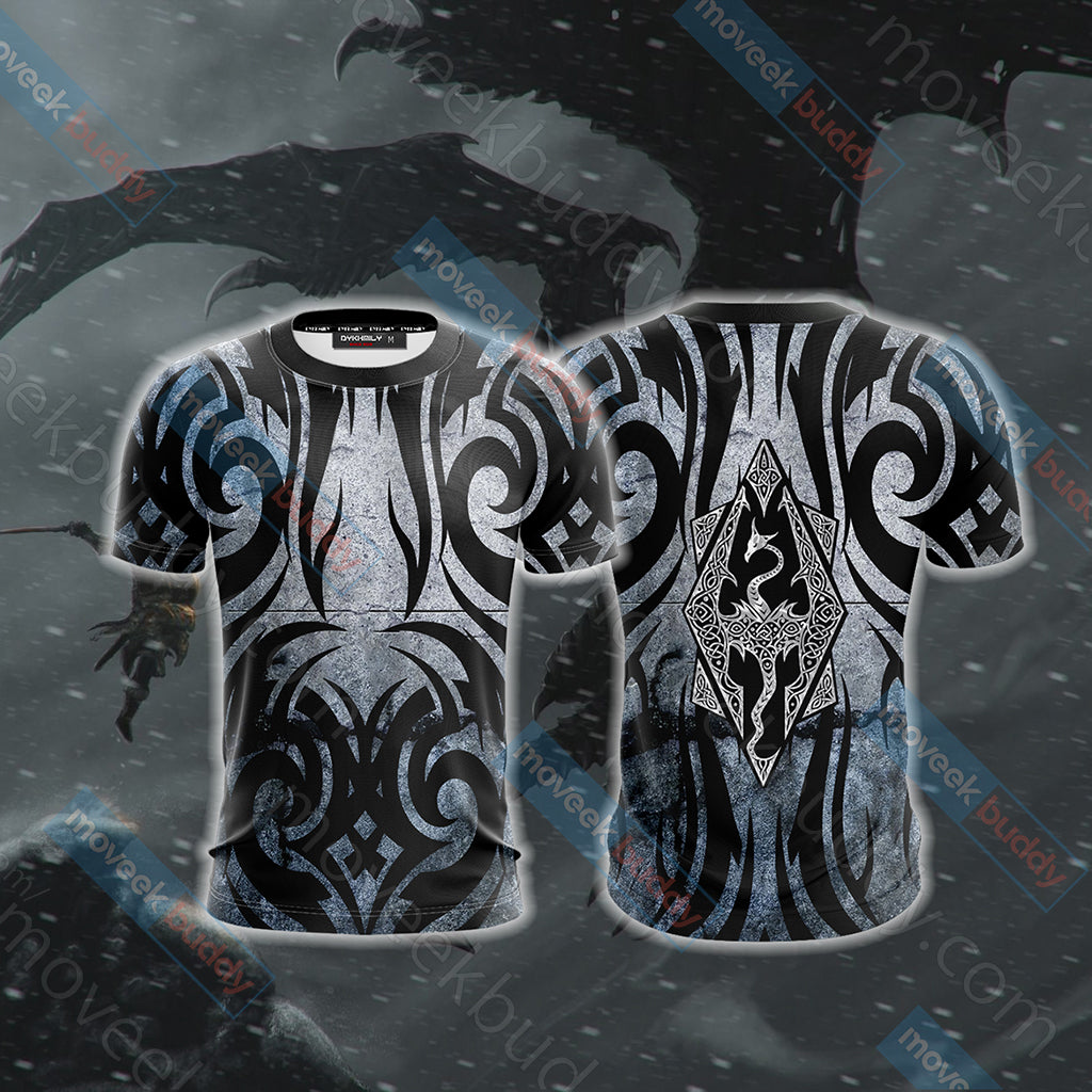 The Elder Scrolls: Skyrim Symbol Unisex 3D T-shirt S  