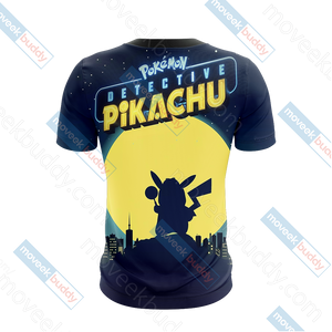 Pokemon Detective Pikachu Unisex 3D T-shirt   
