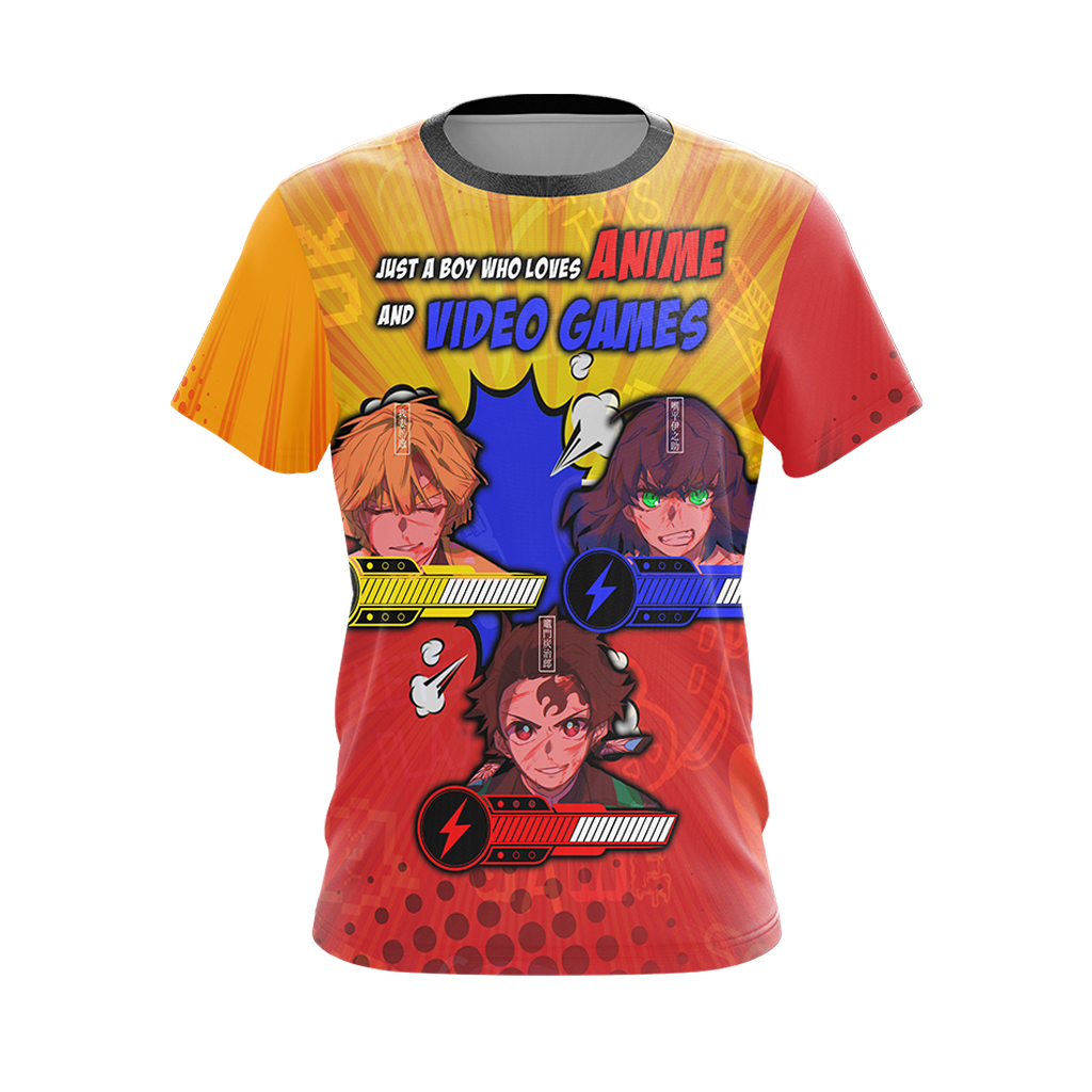 Just a boy who loves anime and video games T-shirt Zip Hoodie Pullover Hoodie   