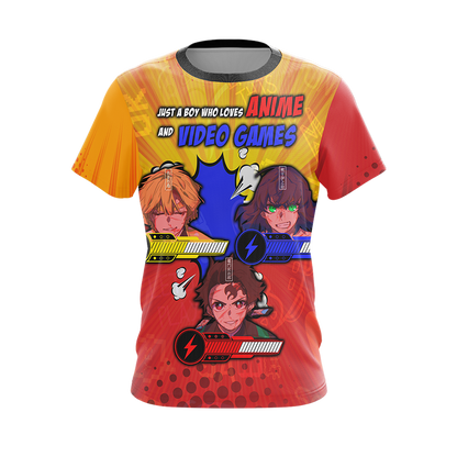 Just a boy who loves anime and video games T-shirt Zip Hoodie Pullover Hoodie   