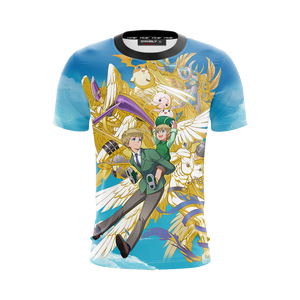 Digimon Takaishi Takeru And Angemon Unisex 3D T-shirt   