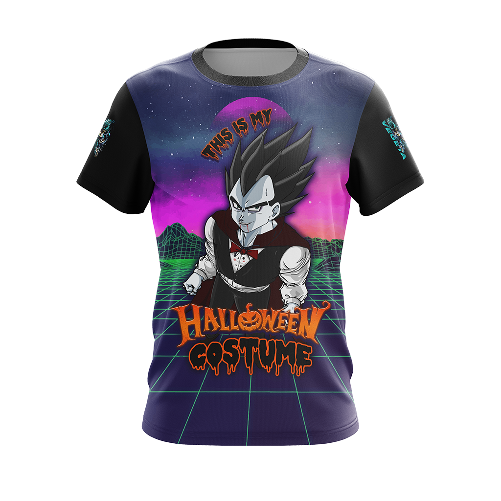 This is my Halloween Costume Vegeta Dragon Ball All Over Print T-shirt Zip Hoodie Pullover Hoodie   