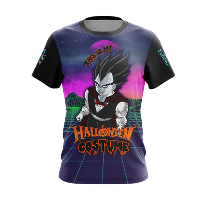 This is my Halloween Costume Vegeta Dragon Ball All Over Print T-shirt Zip Hoodie Pullover Hoodie   